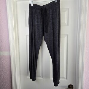 Victoria's Secret Jogger Lounge Pants Size M Gray With Black Ribbon Pajamas